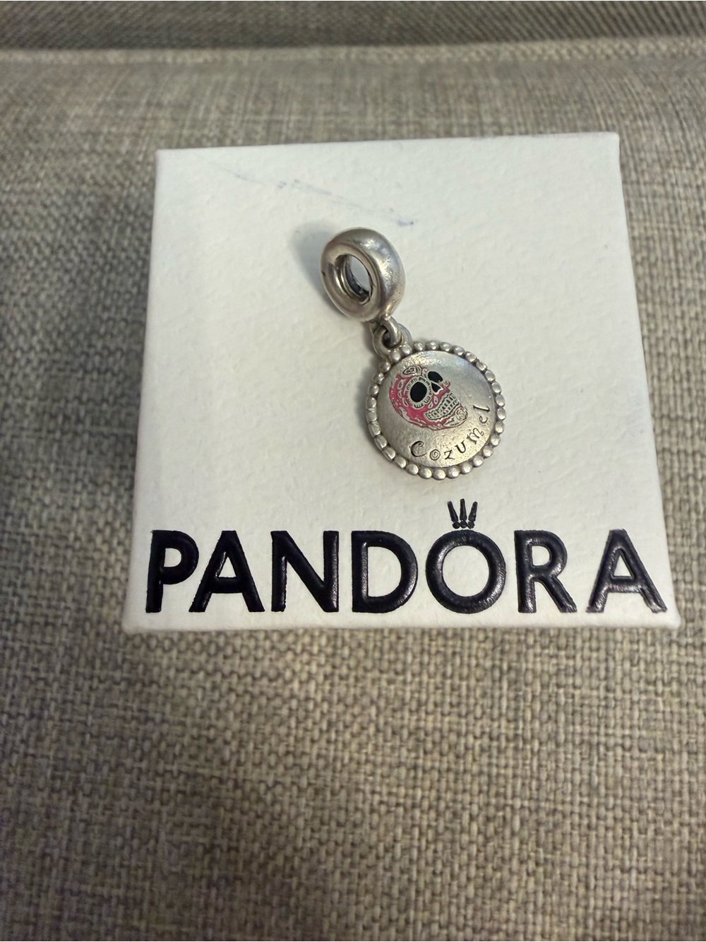 Pandora Sterling Silver Skull Cozumel Charm